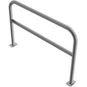 Hoop of steel tube |  60 x 2,5 mm | with cross bar | to be fixed by plugs | total width: 1500 mm | total height: 1000 mm | hot-dip galvanized